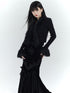 LADYGHOST Ethereal Black Thick Soft Fur Collar Women&