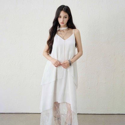 LADYGHOST_Ethereal_Black_V-neck_Spaghetti_Strap_Women&