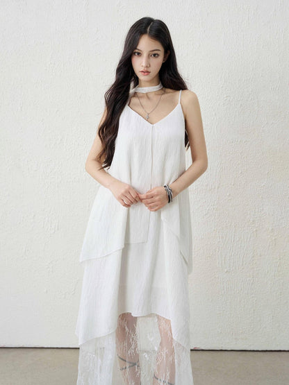 LADYGHOST Ethereal Black V-neck Spaghetti Strap Women&