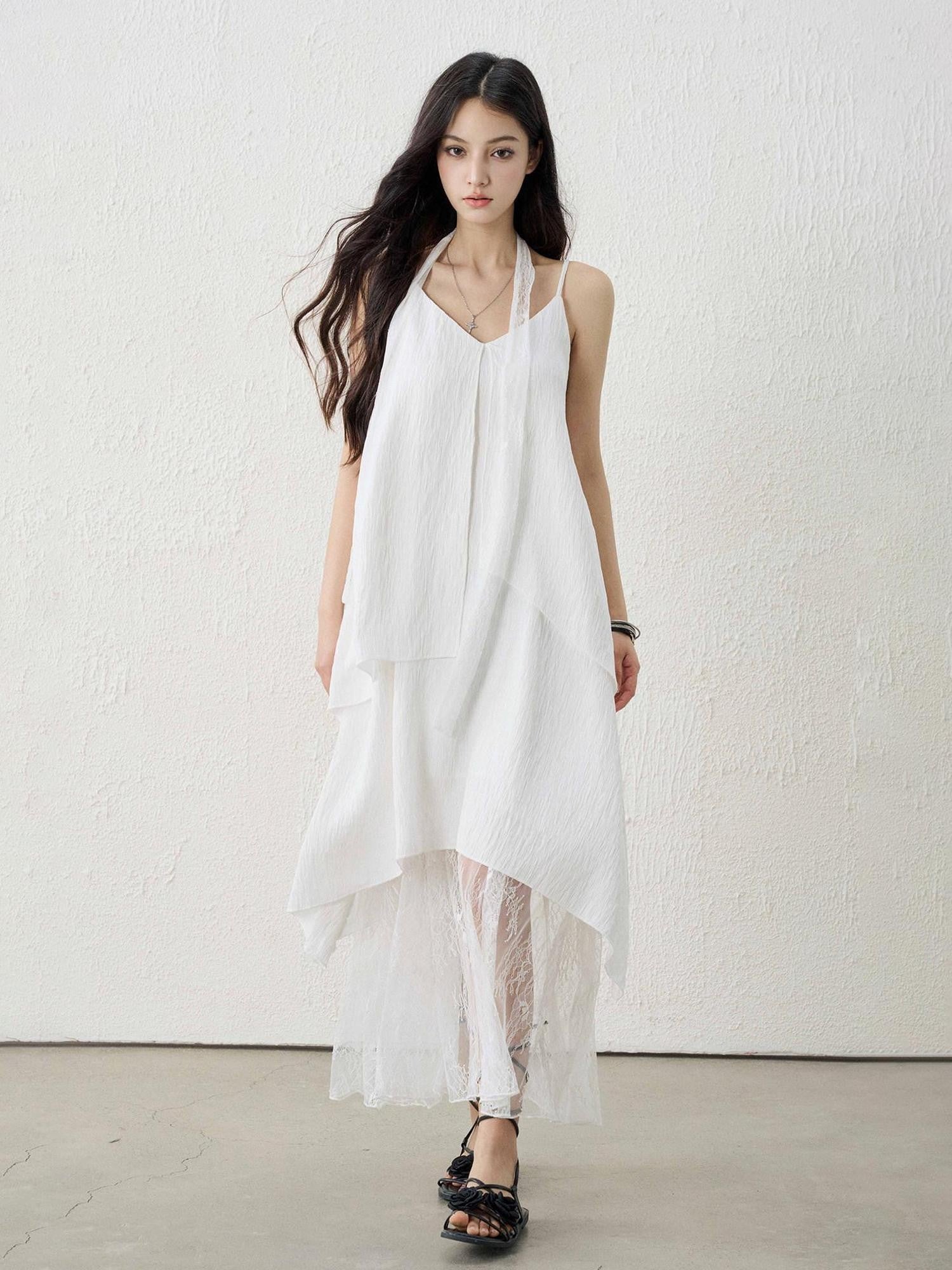 LADYGHOST Ethereal Black V-neck Spaghetti Strap Women&