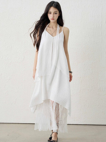LADYGHOST Ethereal Black V-neck Spaghetti Strap Women&