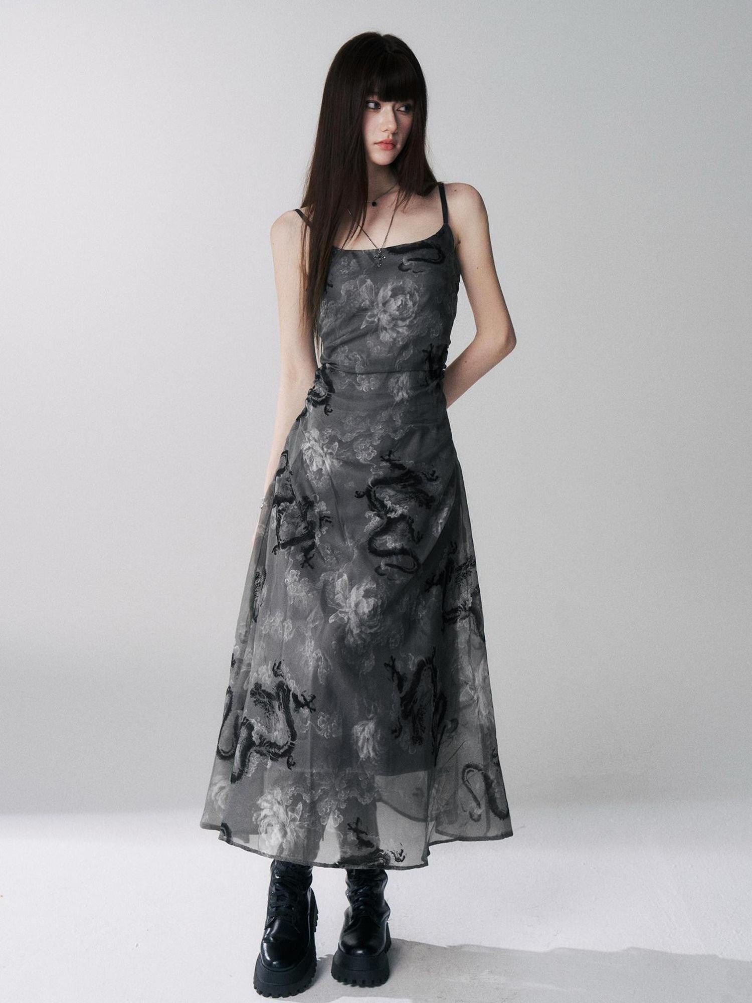 LADYGHOST Ethereal Chinese Style Spaghetti Strap Women&
