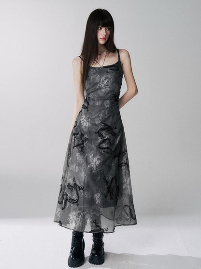 LADYGHOST Ethereal Chinese Style Spaghetti Strap Women&