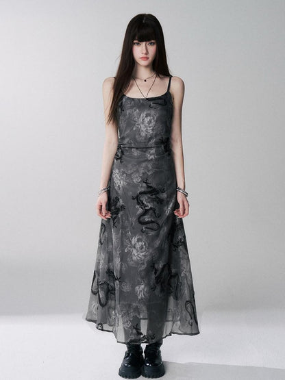 LADYGHOST Ethereal Chinese Style Spaghetti Strap Women&