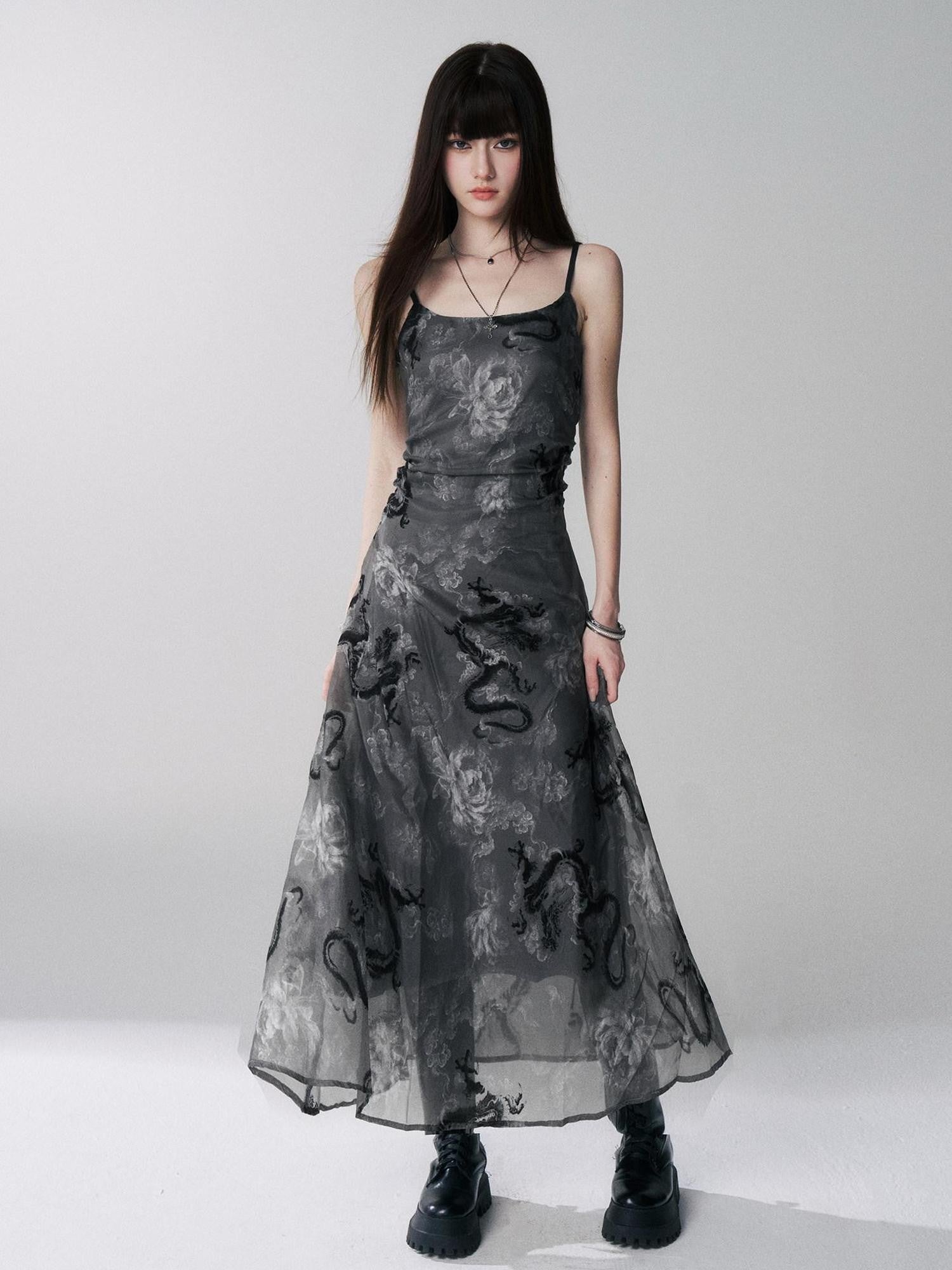 LADYGHOST Ethereal Chinese Style Spaghetti Strap Women&