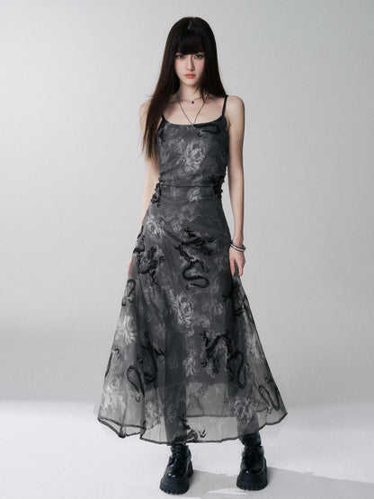 LADYGHOST Ethereal Chinese Style Spaghetti Strap Women&