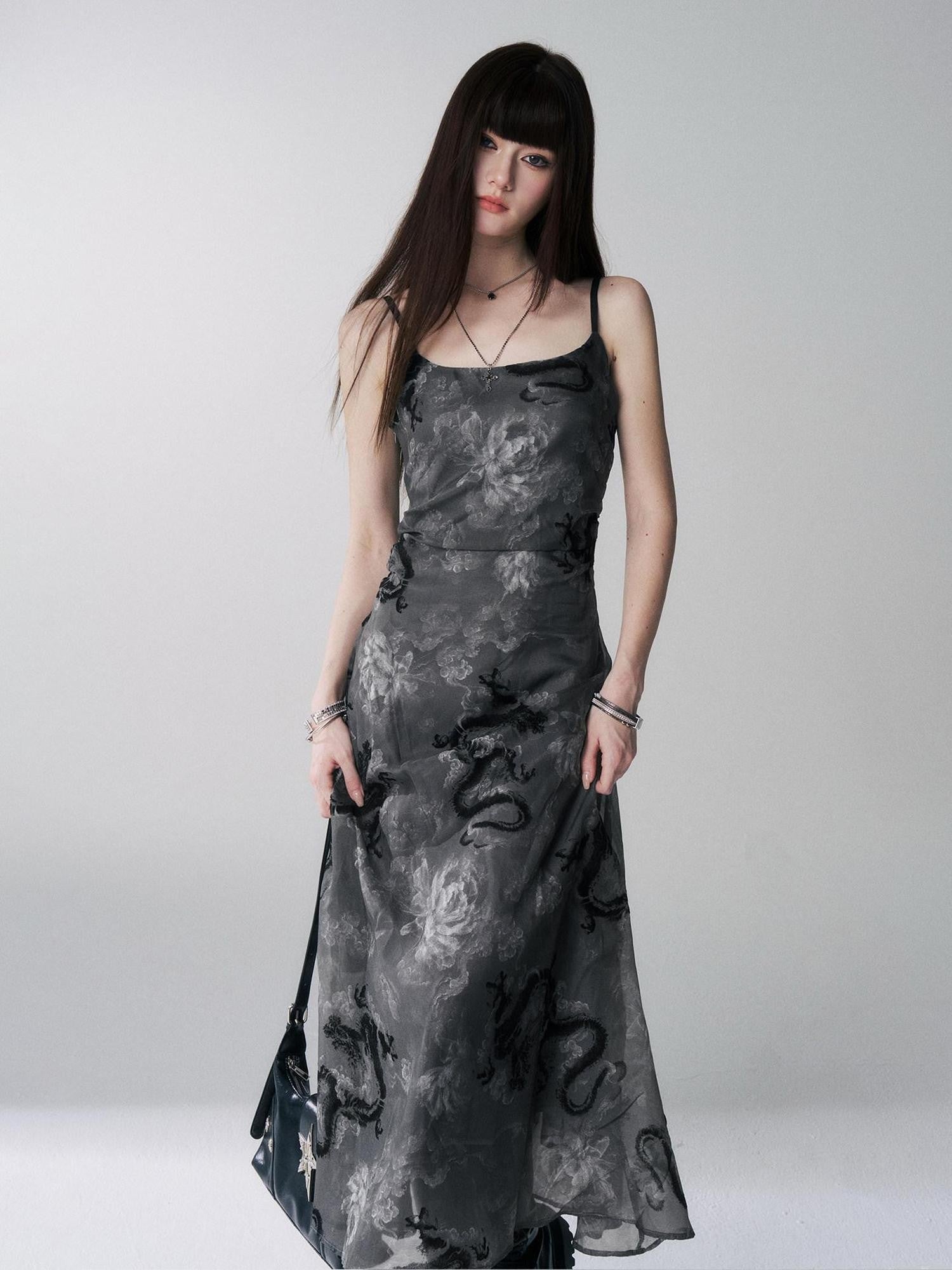 LADYGHOST Ethereal Chinese Style Spaghetti Strap Women&