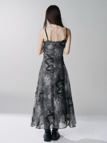 LADYGHOST Ethereal Chinese Style Spaghetti Strap Women&