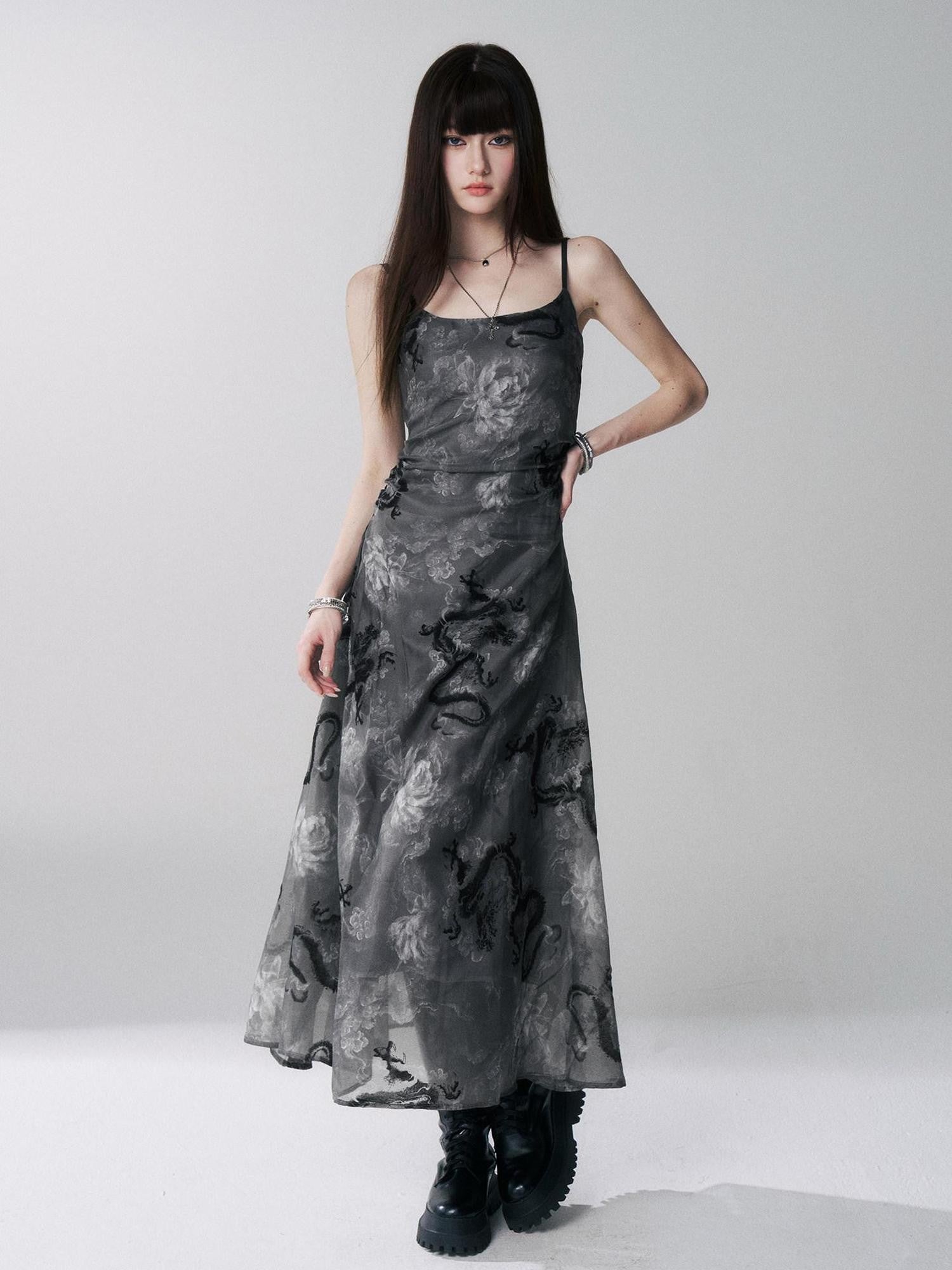 LADYGHOST Ethereal Chinese Style Spaghetti Strap Women&