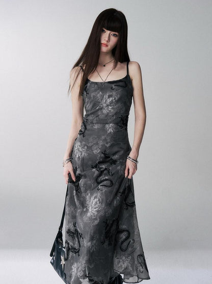 LADYGHOST Ethereal Chinese Style Spaghetti Strap Women&