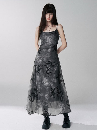 LADYGHOST Ethereal Chinese Style Spaghetti Strap Women&