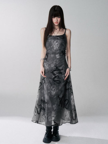 LADYGHOST Ethereal Chinese Style Spaghetti Strap Women&