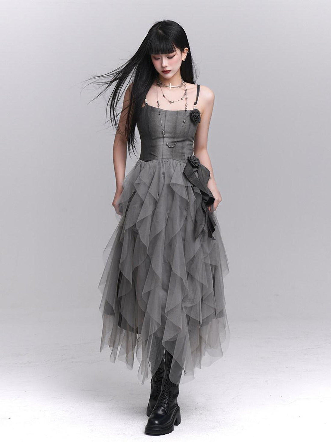 LADYGHOST Ethereal Cinched Waist Spaghetti Strap Women&