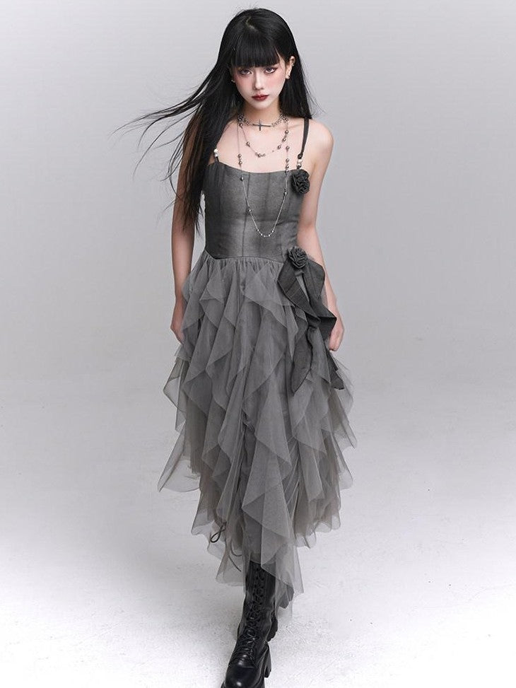 LADYGHOST Ethereal Cinched Waist Spaghetti Strap Women&