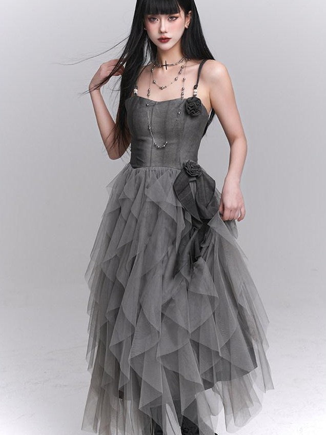 LADYGHOST Ethereal Cinched Waist Spaghetti Strap Women&