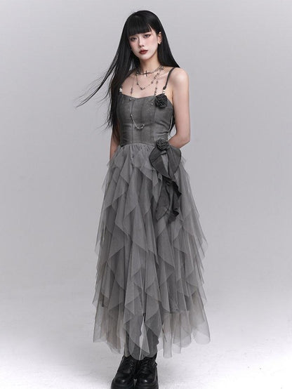 LADYGHOST Ethereal Cinched Waist Spaghetti Strap Women&