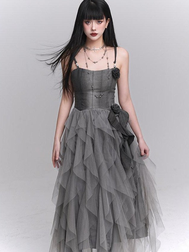 LADYGHOST Ethereal Cinched Waist Spaghetti Strap Women&