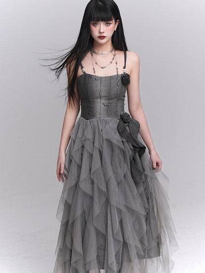 LADYGHOST Ethereal Cinched Waist Spaghetti Strap Women&
