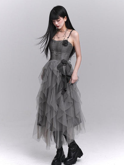 LADYGHOST Ethereal Cinched Waist Spaghetti Strap Women&