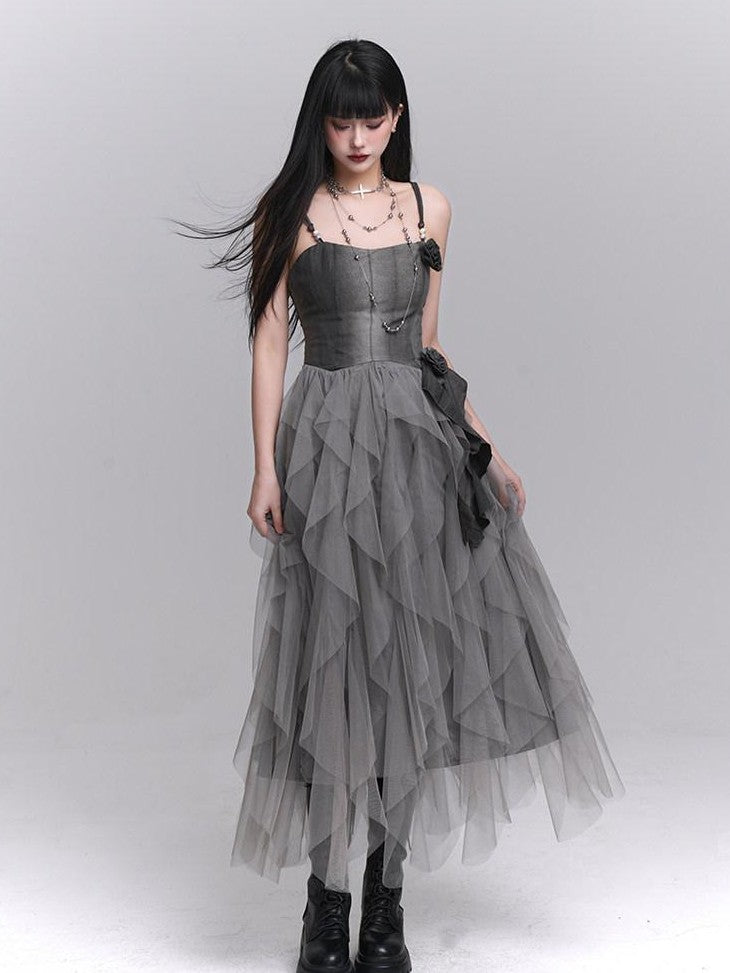 LADYGHOST Ethereal Cinched Waist Spaghetti Strap Women&