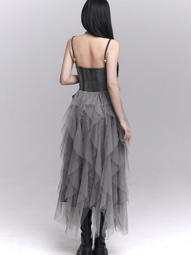 LADYGHOST Ethereal Cinched Waist Spaghetti Strap Women&