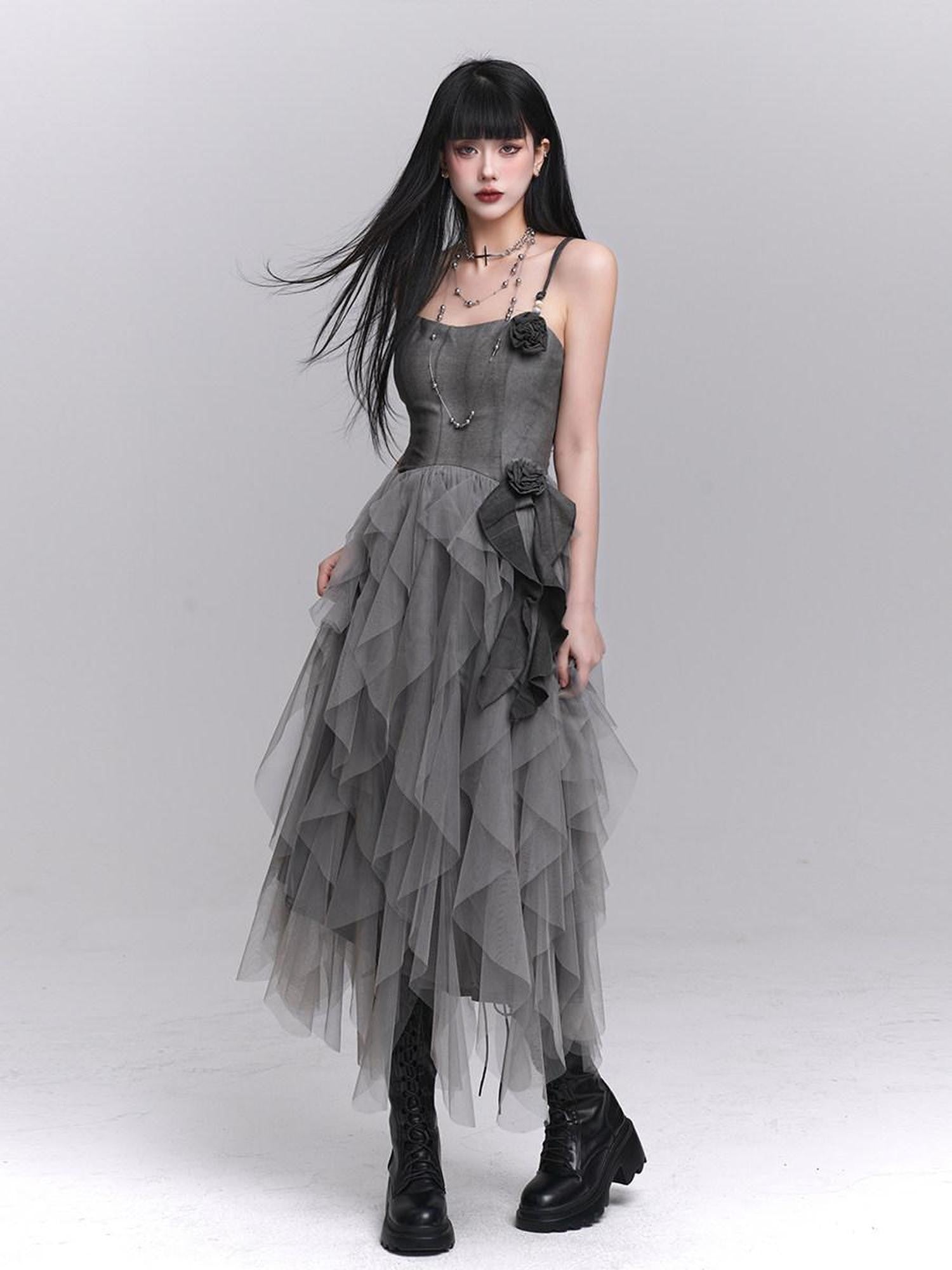 LADYGHOST Ethereal Cinched Waist Spaghetti Strap Women&