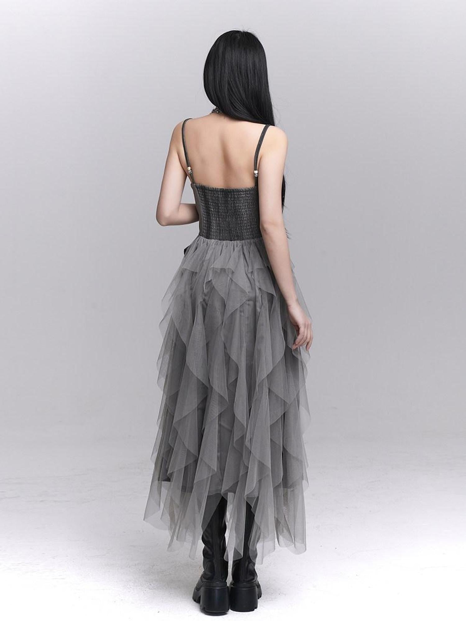 LADYGHOST Ethereal Cinched Waist Spaghetti Strap Women&