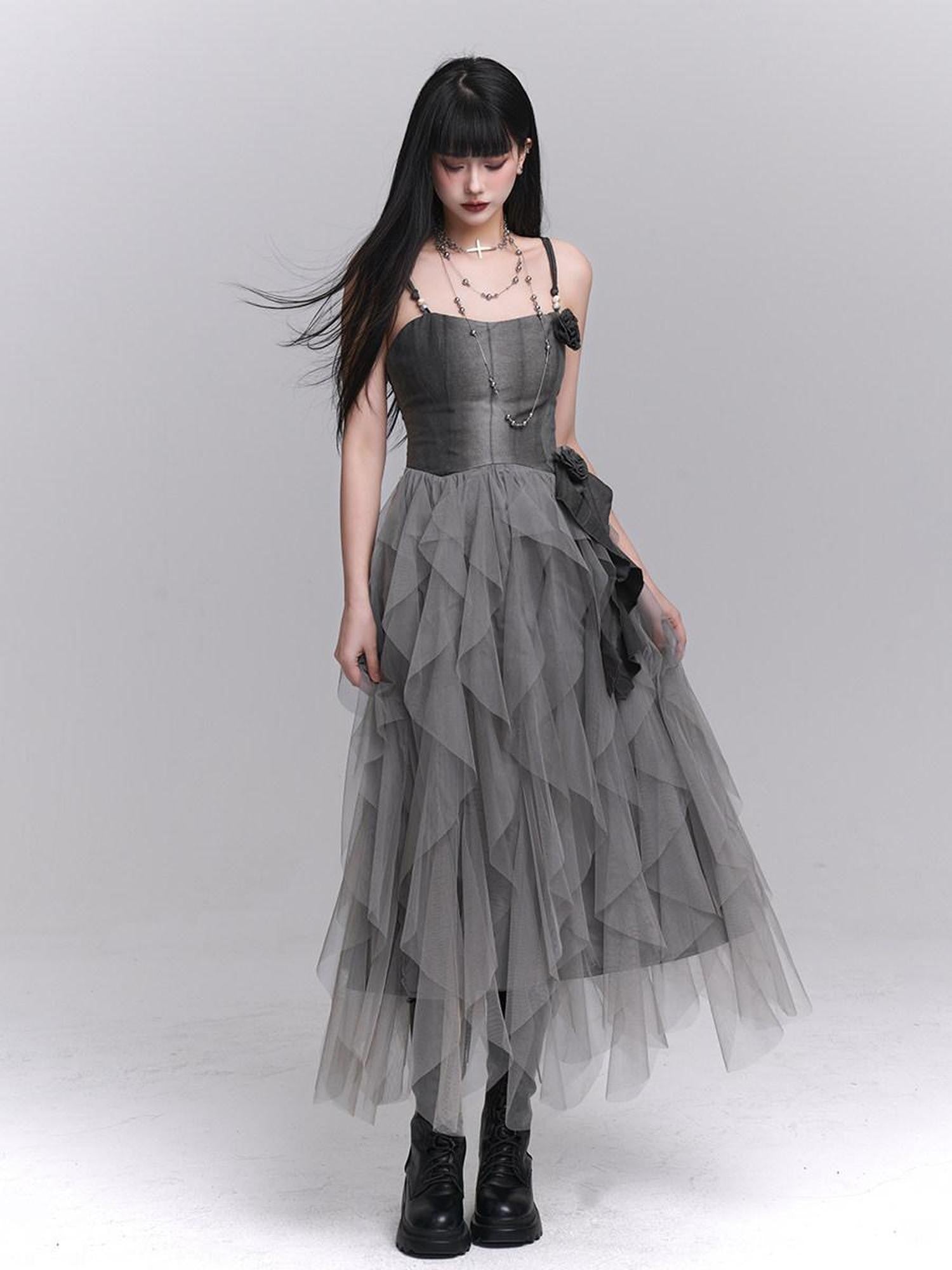 LADYGHOST Ethereal Cinched Waist Spaghetti Strap Women&