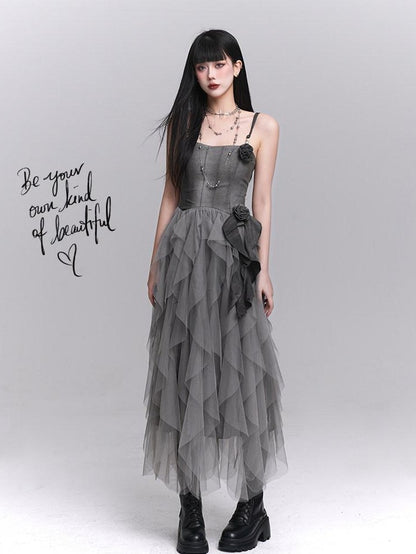 LADYGHOST Ethereal Cinched Waist Spaghetti Strap Women&