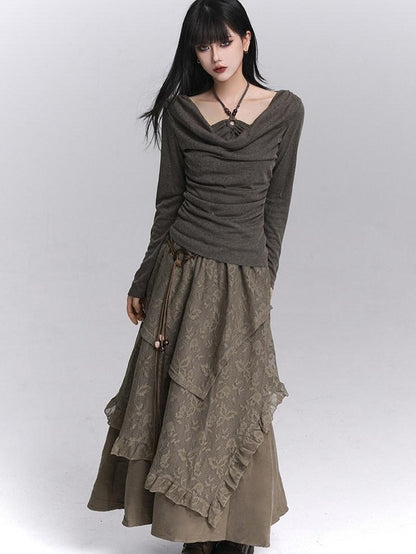 LADYGHOST Ethereal Coffee Brown Cool Artistic Women&
