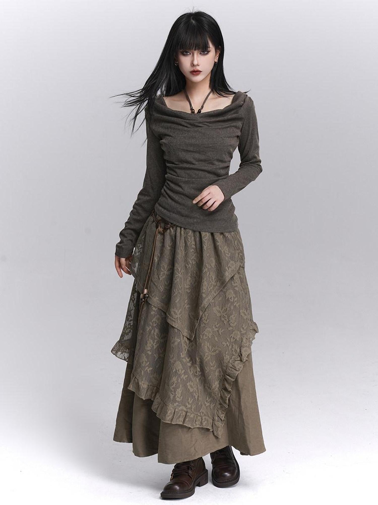 LADYGHOST Ethereal Coffee Brown Cool Artistic Women&