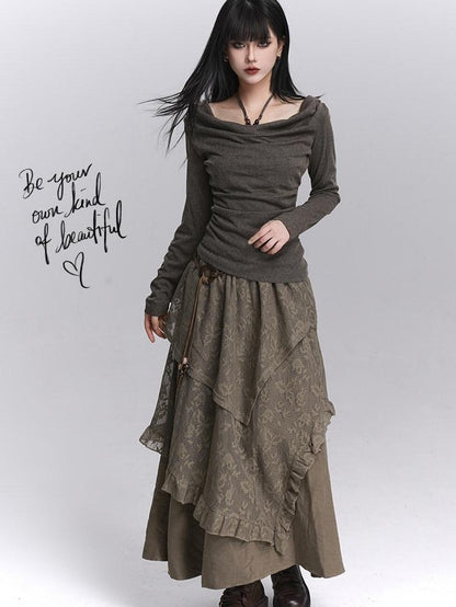 LADYGHOST Ethereal Coffee Brown Cool Artistic Women&