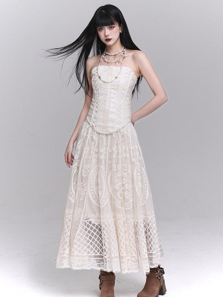 LADYGHOST Ethereal Flared Delicate Circle Hem Women&