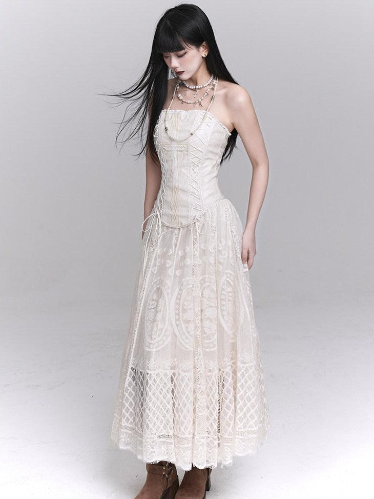LADYGHOST Ethereal Flared Delicate Circle Hem Women&