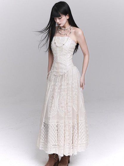 LADYGHOST Ethereal Flared Delicate Circle Hem Women&