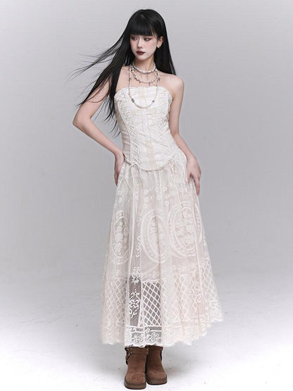 LADYGHOST Ethereal Flared Delicate Circle Hem Women&