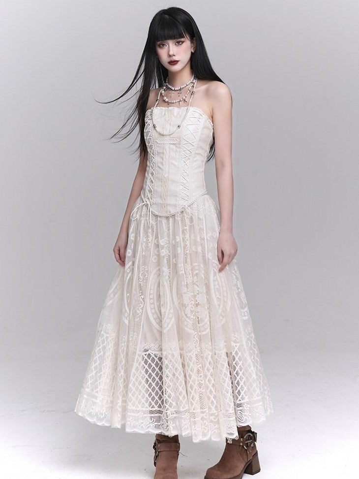LADYGHOST Ethereal Flared Delicate Circle Hem Women&