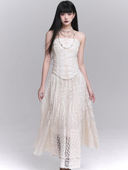 LADYGHOST Ethereal Flared Delicate Circle Hem Women&