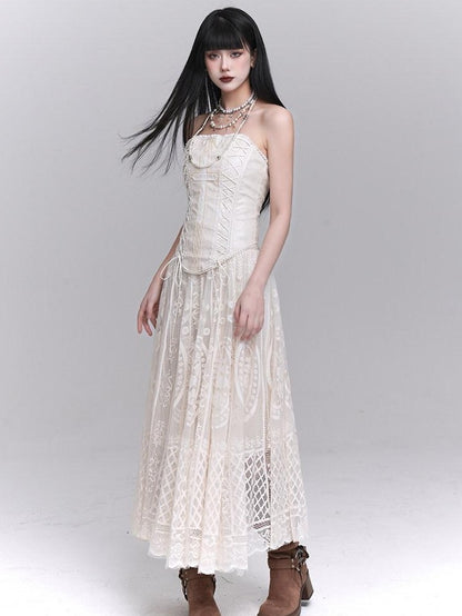 LADYGHOST Ethereal Flared Delicate Circle Hem Women&