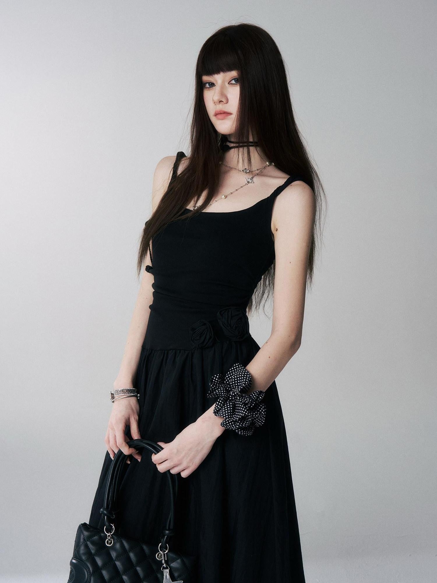 LADYGHOST Ethereal French Cami Strap Cinched Waist Puff White Women&