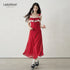LADYGHOST_Ethereal_French_Red_Floral_Spaghetti_Strap_Women&