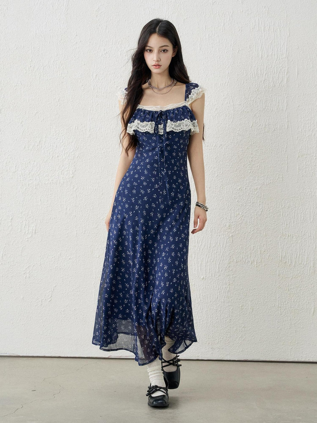 LADYGHOST Ethereal French Red Floral Spaghetti Strap Women&