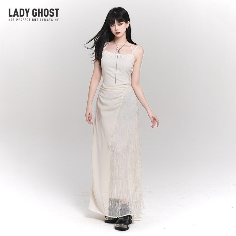 LADYGHOST_Ethereal_French_White_Spaghetti_Strap_Designer_Women&