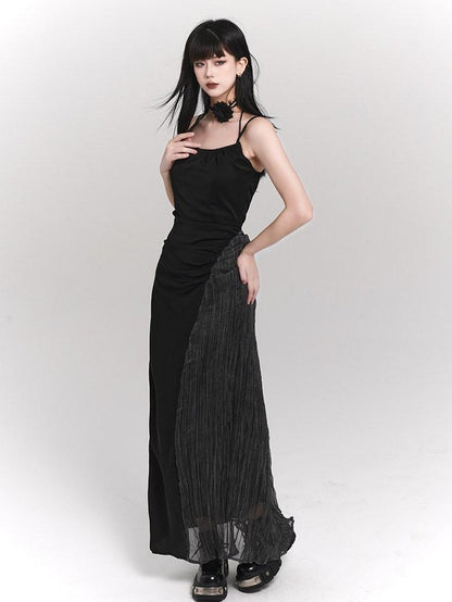 LADYGHOST Ethereal French White Spaghetti Strap Designer Women&