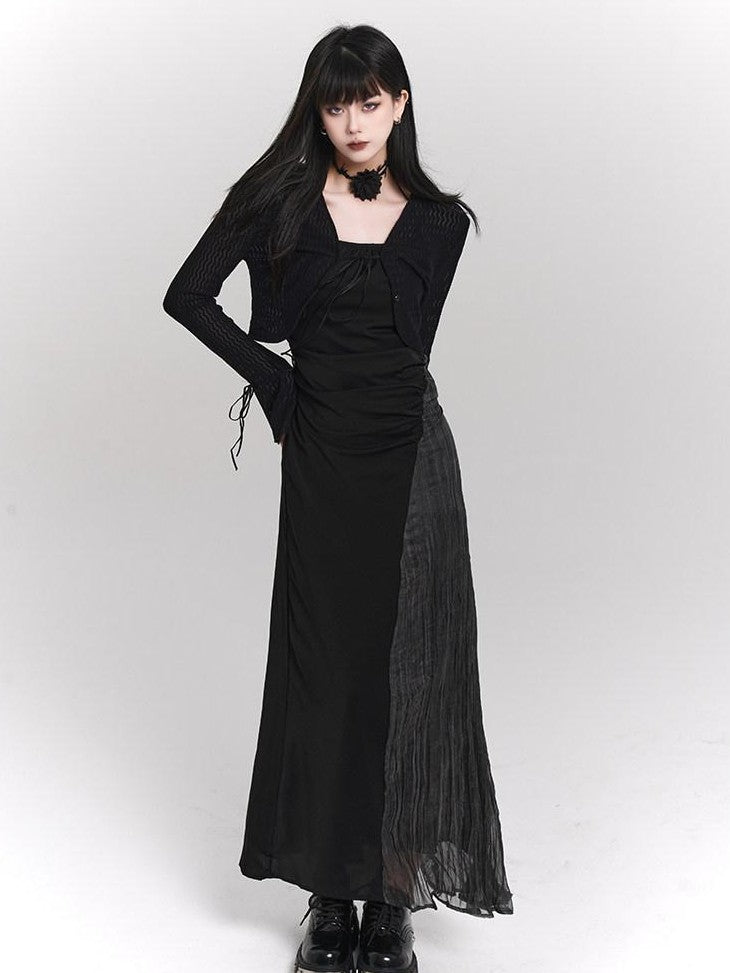 LADYGHOST Ethereal French White Spaghetti Strap Designer Women&