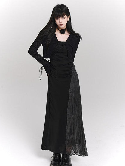 LADYGHOST Ethereal French White Spaghetti Strap Designer Women&