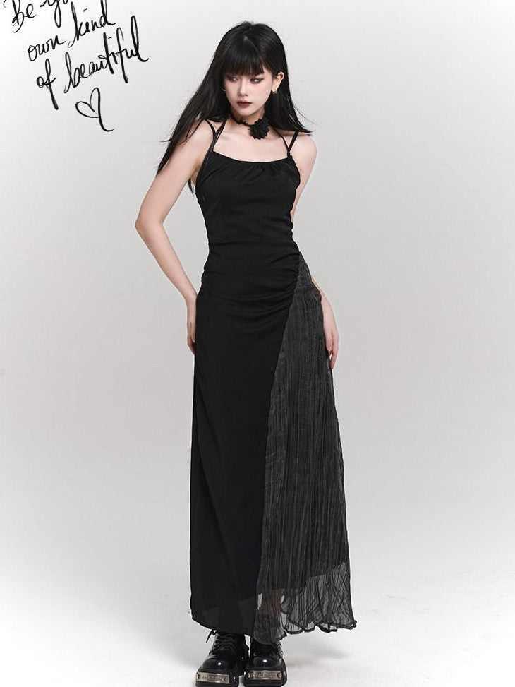 LADYGHOST Ethereal French White Spaghetti Strap Designer Women&
