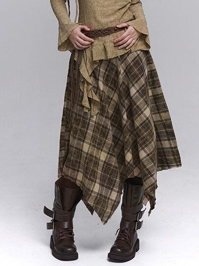LADYGHOST_Ethereal_Ghost_Girl_Blue_Plaid_Checkered_Women&