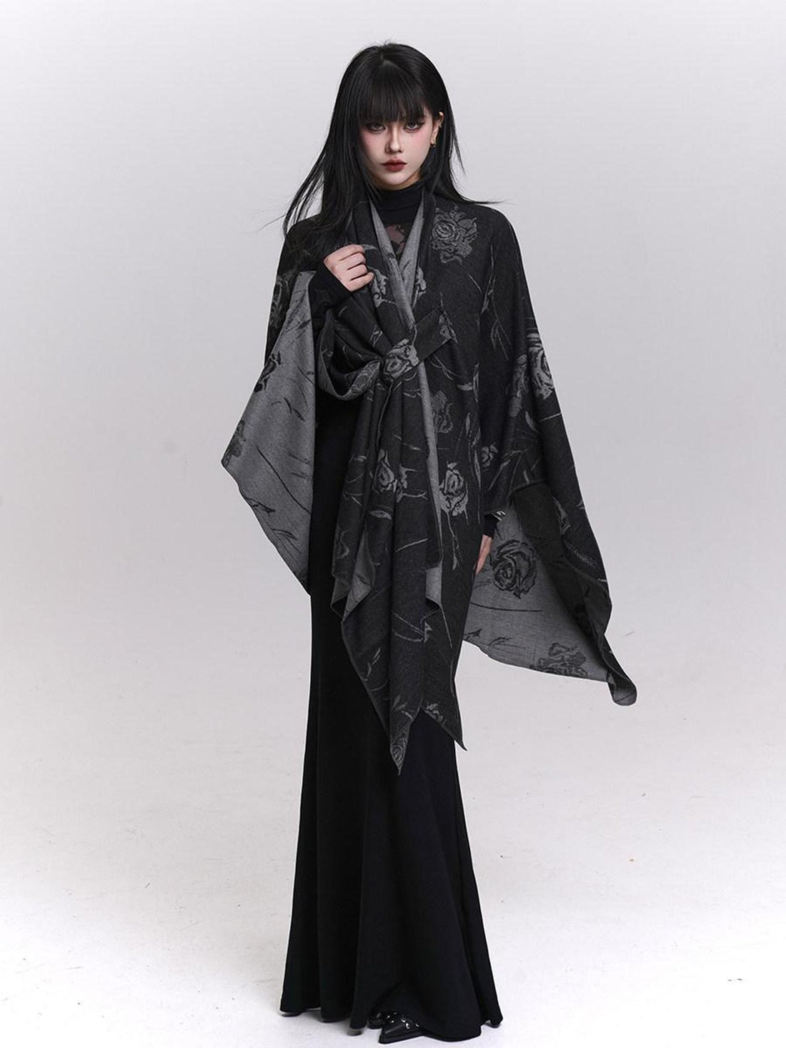 LADYGHOST Ethereal Ghost Girl Cape Style Draped Shoulder Wrap Women&