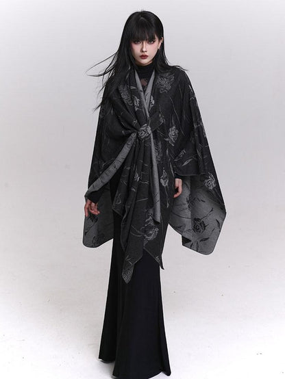 LADYGHOST Ethereal Ghost Girl Cape Style Draped Shoulder Wrap Women&
